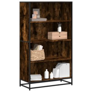 vidaXL bogreol 80,5x35x139 cm konstrueret træ røget egetræsfarve