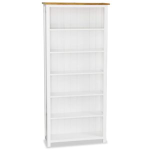 vidaXL bogreol 80x22,5x170 cm 6 hylder massivt egetræ