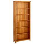 vidaXL bogreol 80×22,5×180 cm 6 hylder massivt egetræ - Kategori: Egetræshylder til hjemmet 4 vidaXL bogreol 80x22,5x180 cm 6 hylder massivt egetræ