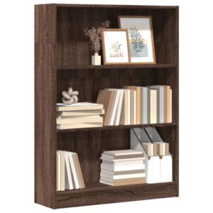 vidaXL bogreol 80x24x109 cm konstrueret træ brun egetræsfarve