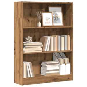 vidaXL bogreol 80x24x109 cm konstrueret træ egetræsfarve