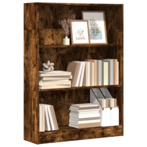 vidaXL bogreol 80x24x109 cm konstrueret træ røget egetræsfarve
