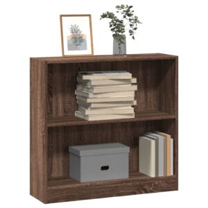 vidaXL bogreol 80x24x76 cm konstrueret træ brun egetræsfarve