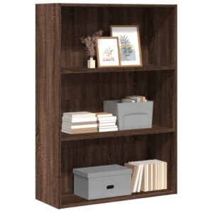 vidaXL bogreol 80x30x114 cm konstrueret træ brun egetræsfarve