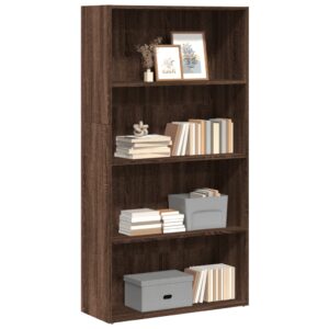 vidaXL bogreol 80x30x152 cm konstrueret træ brun egetræsfarve