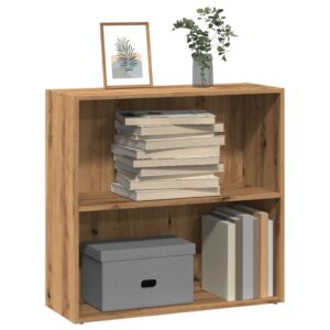 vidaXL bogreol 80x30x77 cm konstrueret træ egetræsfarve