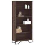 vidaXL bogreol 80x31x169 cm konstrueret træ brun egetræ - Kategori: Egetræshylder til hjemmet 4 vidaXL bogreol 80x31x169 cm konstrueret træ brun egetræ