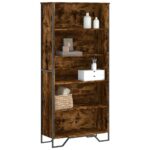vidaXL bogreol 80x31x169 cm konstrueret træ røget egetræ - Kategori: Egetræshylder til hjemmet 4 vidaXL bogreol 80x31x169 cm konstrueret træ røget egetræ