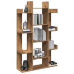 vidaXL bogreol 86x25,5x140 cm konstrueret træ kunsteg