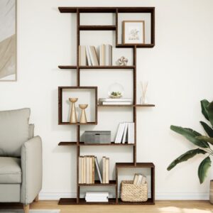 vidaXL bogreol 92x29x188 cm konstrueret træ brun egetræ