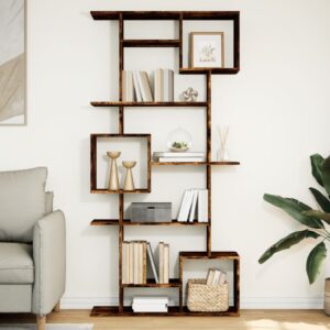 vidaXL bogreol 92x29x188 cm konstrueret træ røget egetræ