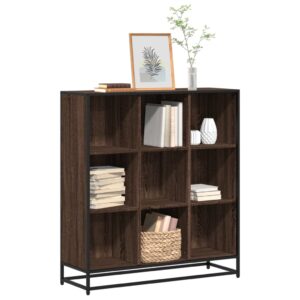 vidaXL bogreol 97,5x33x107,5 cm konstrueret træ og metal brunt eg