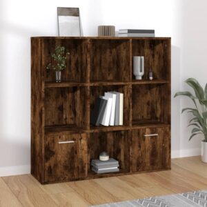 vidaXL bogreol 98x30x98 cm røget egetræsfarve