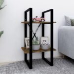 vidaXL bogreol m. 2 hylder 40x30x70 cm konstrueret træ røget egetræ - Kategori: Egetræshylder til hjemmet 4 vidaXL bogreol m. 2 hylder 40x30x70 cm konstrueret træ røget egetræ