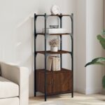 vidaXL bogreol med 3 hylder 41x30x109,5 cm konstrueret træ brun eg - Kategori: Egetræshylder til hjemmet 4 vidaXL bogreol med 3 hylder 41x30x109,5 cm konstrueret træ brun eg