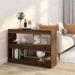 vidaXL bogreol/rumdeler 100x30x72 cm brun egetræ - Kategori: Egetræshylder til hjemmet 4 vidaXL bogreol/rumdeler 100x30x72 cm brun egetræ