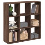 vidaXL bogreol/rumdeler 102x29x103,5 cm konstrueret træ brun egetræ - Kategori: Egetræshylder til hjemmet 4 vidaXL bogreol/rumdeler 102x29x103,5 cm konstrueret træ brun egetræ