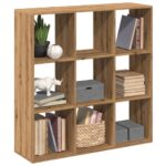vidaXL bogreol/rumdeler 102x29x103,5 cm konstrueret træ kunsteg