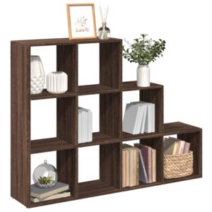 vidaXL bogreol/rumdeler 137,5x29x103,5 cm konstrueret træ brun eg