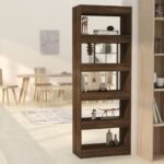 vidaXL bogreol/rumdeler 60x30x103 cm konstrueret træ brun egetræ - Kategori: Egetræshylder til hjemmet 4 vidaXL bogreol/rumdeler 60x30x103 cm konstrueret træ brun egetræ
