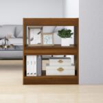 vidaXL bogreol/rumdeler 60x30x72 cm brun egetræ - Kategori: Egetræshylder til hjemmet 4 vidaXL bogreol/rumdeler 60x30x72 cm brun egetræ