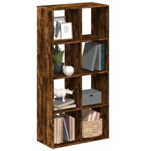 vidaXL bogreol/rumdeler 69,5x29x137,5 cm konstrueret træ røget eg