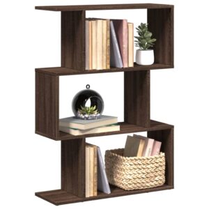 vidaXL bogreol/rumdeler 70x24x97 cm 3 niveauer konstrueret træ brun eg