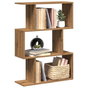 vidaXL bogreol/rumdeler 70x24x97 cm 3 niveauer konstrueret træ kunsteg