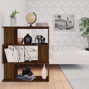 vidaXL bogreol/rumdeler 80x24x96 cm konstrueret træ brun eg