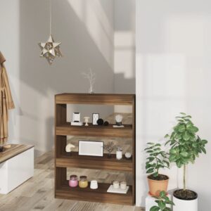 vidaXL bogreol/rumdeler 80x30x103 cm konstrueret træ brun eg