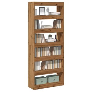 vidaXL bogreol/rumdeler 80x30x198 cm kunsteg