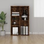 vidaXL bogreol/skænk 50x25x80 cm konstrueret træ røget egetræ - Kategori: Egetræshylder til hjemmet 4 vidaXL bogreol/skænk 50x25x80 cm konstrueret træ røget egetræ
