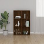 vidaXL bogreol/skænk 66x30x98 cm konstrueret træ brunt egetræ - Kategori: Egetræshylder til hjemmet 4 vidaXL bogreol/skænk 66x30x98 cm konstrueret træ brunt egetræ