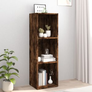 vidaXL bogreol/tv-bord 36x30x114 cm konstrueret træ røget egetræsfarve