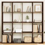 vidaXL bogskab 137,5x29x137,5 cm konstrueret træ brun egetræ - Kategori: Egetræshylder til hjemmet 4 vidaXL bogskab 137,5x29x137,5 cm konstrueret træ brun egetræ