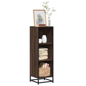 vidaXL bogskab 33,5x33x107,5 cm konstrueret træ brun egetræ