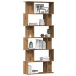 vidaXL bogskab 80x24x192 cm konstrueret træ kunsteg