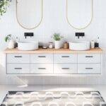 vidaXL bordplade til badeværelse 200x60x(2-6)cm massivt træ ubehandlet