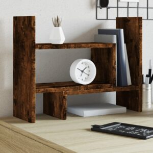 vidaXL dueslag til skrivebord 38,5x17x39 cm konstrueret træ røget eg