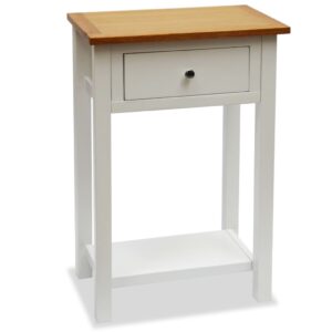 vidaXL endebord 50 x 32 x 75 cm massivt egetræ