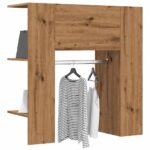 vidaXL entrémøbel 97,5x37x99 cm konstrueret træ artisan egetræsfarve