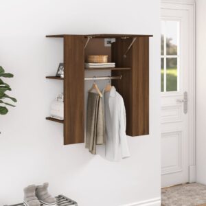 vidaXL entrémøbel 97,5x37x99 cm konstrueret træ brun egetræsfarve