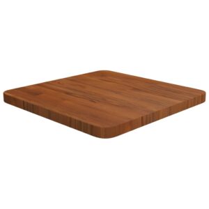 vidaXL firkantet bordplade 40x40x2,5 cm behandlet massivt eg mørkebrun