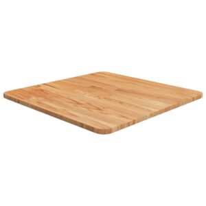vidaXL firkantet bordplade 50x50x1,5 cm behandlet massivt eg lysebrun