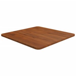 vidaXL firkantet bordplade 50x50x1,5 cm behandlet massivt eg mørkebrun