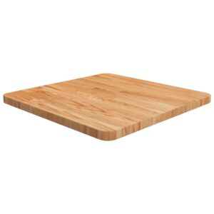 vidaXL firkantet bordplade 50x50x2,5 cm behandlet massivt eg lysebrun