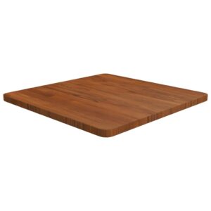 vidaXL firkantet bordplade 60x60x2,5 cm behandlet massivt eg mørkebrun