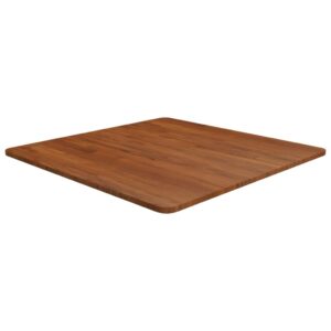 vidaXL firkantet bordplade 70x70x1,5 cm behandlet massivt eg mørkebrun