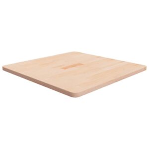 vidaXL firkantet bordplade 70x70x2,5 cm ubehandlet massivt egetræ