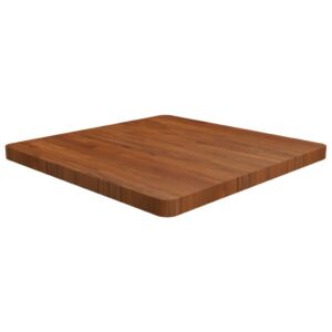 vidaXL firkantet bordplade 70x70x4 cm behandlet massivt eg mørkebrun